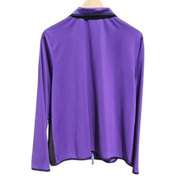 Coldwater Creek Athletic Jacket Full Zip Sporty Purple Black Women's Size XLarge - Picture 6 of 7